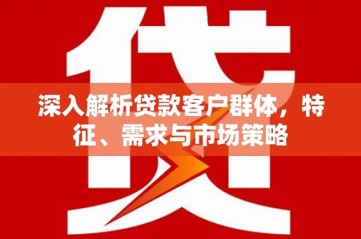 后龙深入解析贷款客户群体，特征、需求与市场策略
