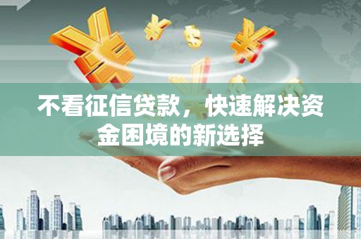 后龙不看征信贷款，快速解决资金困境的新选择