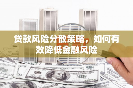 后龙贷款风险分散策略，如何有效降低金融风险