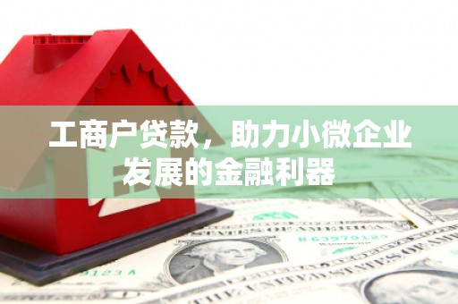后龙工商户贷款，助力小微企业发展的金融利器