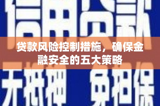 后龙贷款风险控制措施，确保金融安全的五大策略