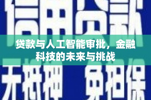后龙贷款与人工智能审批，金融科技的未来与挑战