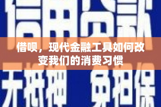 后龙借呗，现代金融工具如何改变我们的消费习惯