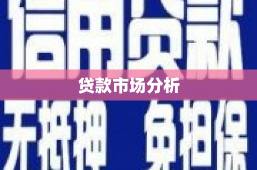 后龙贷款市场分析