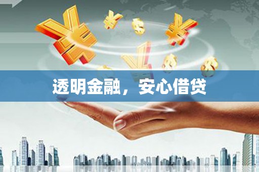 后龙透明金融，安心借贷