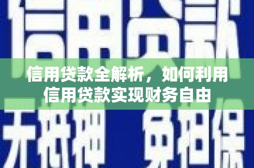 后龙信用贷款全解析，如何利用信用贷款实现财务自由