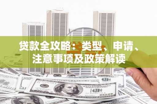 后龙贷款全攻略：类型、申请、注意事项及政策解读